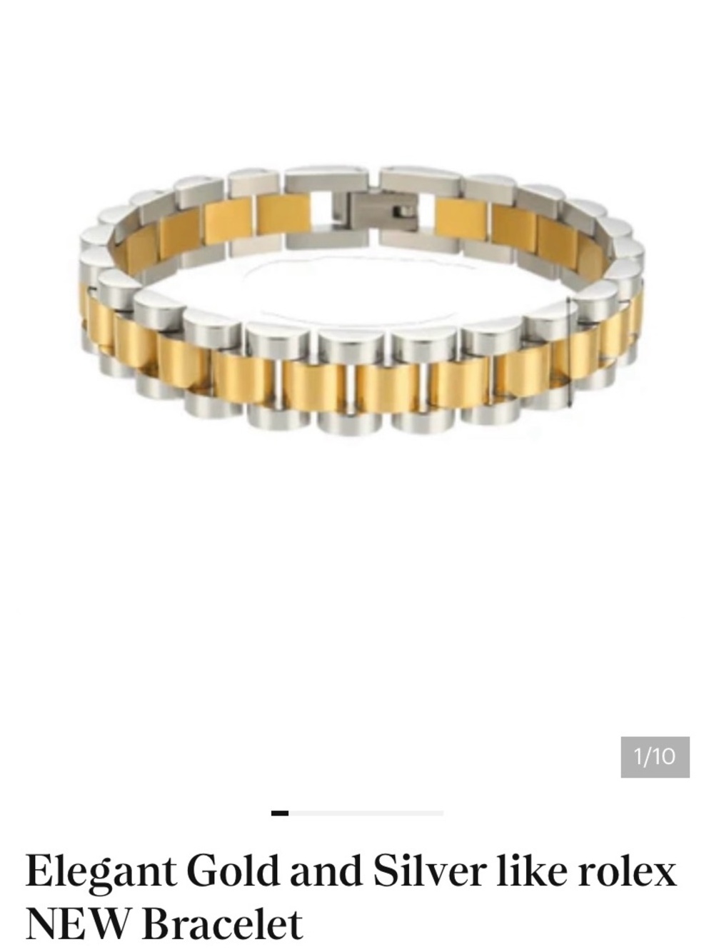 Plunder Stainless Steel Rolex Link Style Bracelet  Set of 3
